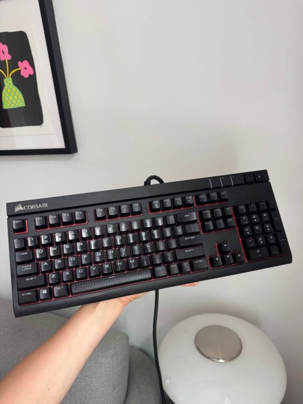Corsair STRAFE Mechanical Gaming Keyboard – Cherry MX Red Switches